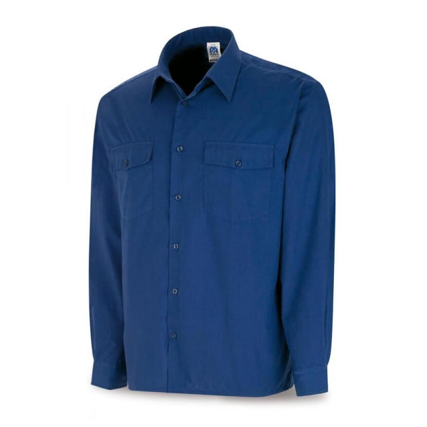Camisa manga larga 100% algodón azul 388-CXML - Referencia 388CXMLAZ